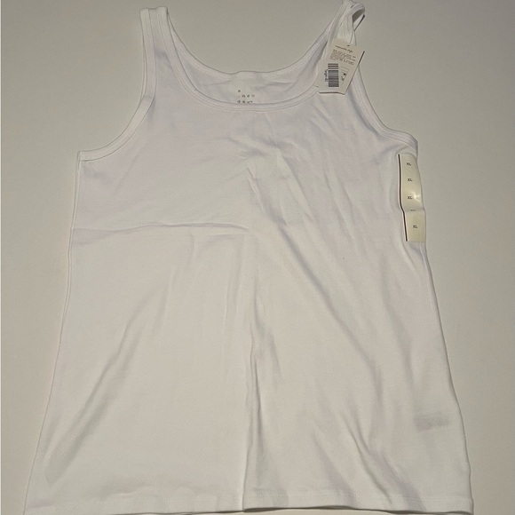 A New Day White Scoop U‎ Neck Tank Top XL - Picture 1 of 4